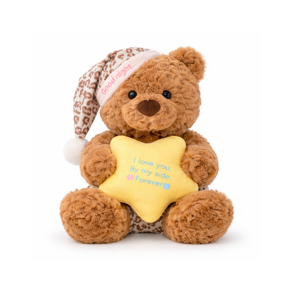 Honey Hug Night Bear — Golden Bedtime Plush