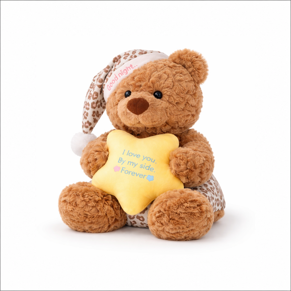 Honey Hug Night Bear — Golden Bedtime Plush